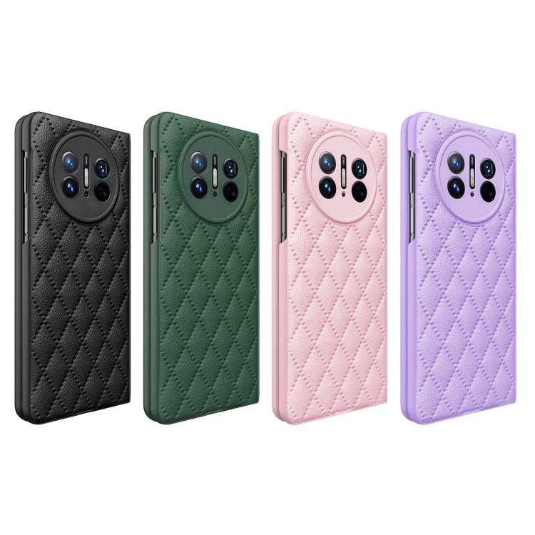 For Huawei Mate X3 Diamond Lattice Integrated Leather Phone Case(Pink) - Huawei Cases by PMC TechLife | Online Shopping South Africa | PMC TechLife | Buy Now Pay Later Mobicred