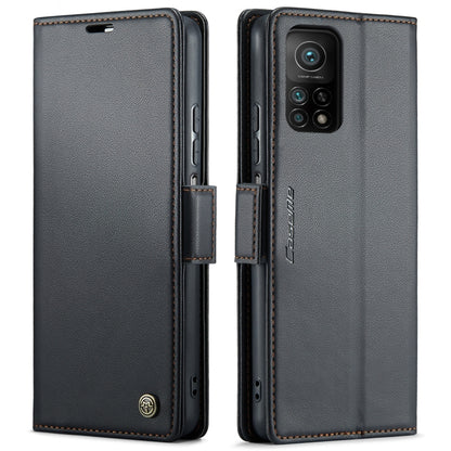 For Xiaomi Mi 10T 5G／10T Pro 5G CaseMe 023 Butterfly Buckle Litchi Texture RFID Anti-theft Leather Phone Case(Black) - Xiaomi Cases by CaseMe | Online Shopping South Africa | PMC Jewellery | Buy Now Pay Later Mobicred