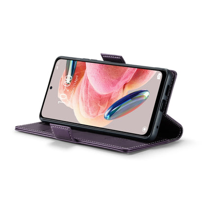 For Xiaomi Redmi Note 12 4G Global CaseMe 023 Butterfly Buckle Litchi Texture RFID Anti-theft Leather Phone Case(Pearly Purple) - Xiaomi Cases by CaseMe | Online Shopping South Africa | PMC Jewellery | Buy Now Pay Later Mobicred