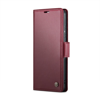 For Xiaomi Redmi Note 13 Pro+ 5G CaseMe 023 Butterfly Buckle Litchi Texture RFID Anti-theft Leather Phone Case(Wine Red) - Xiaomi Cases by CaseMe | Online Shopping South Africa | PMC Jewellery | Buy Now Pay Later Mobicred