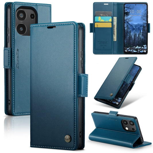 For Xiaomi Redmi Note 13 4G CaseMe 023 Butterfly Buckle Litchi Texture RFID Anti-theft Leather Phone Case(Blue) - Xiaomi Cases by CaseMe | Online Shopping South Africa | PMC Jewellery | Buy Now Pay Later Mobicred