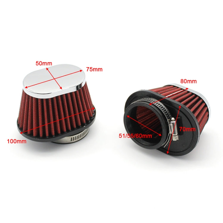 51mm XH-UN073 Mushroom Head Style Car Modified Air Filter Motorcycle Exhaust Filter(Black) - Air Intake System by PMC TechLife | Online Shopping South Africa | PMC TechLife | Buy Now Pay Later Mobicred