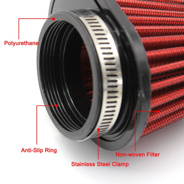51mm XH-UN073 Mushroom Head Style Car Modified Air Filter Motorcycle Exhaust Filter(Black) - Air Intake System by PMC TechLife | Online Shopping South Africa | PMC TechLife | Buy Now Pay Later Mobicred