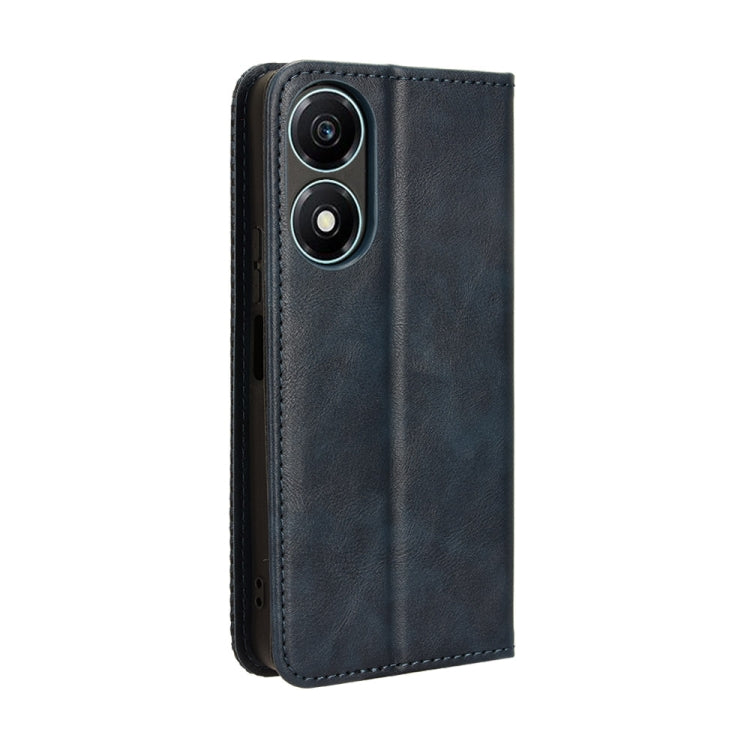 For Honor X5 Plus Magnetic Buckle Retro Texture Leather Phone Case(Blue) - Honor Cases by PMC Jewellery | Online Shopping South Africa | PMC Jewellery