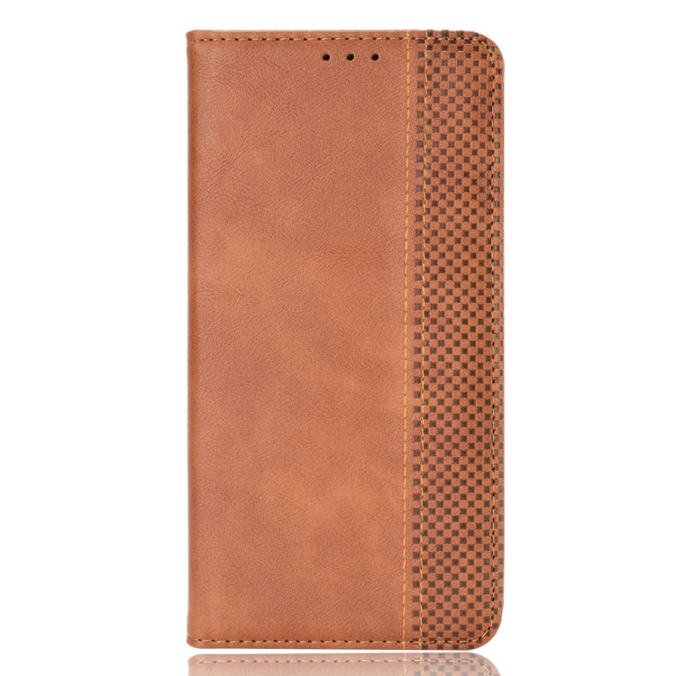 For Honor Magic6 Pro 5G Magnetic Buckle Retro Texture Leather Phone Case(Brown) - Honor Cases by PMC Jewellery | Online Shopping South Africa | PMC Jewellery | Buy Now Pay Later Mobicred