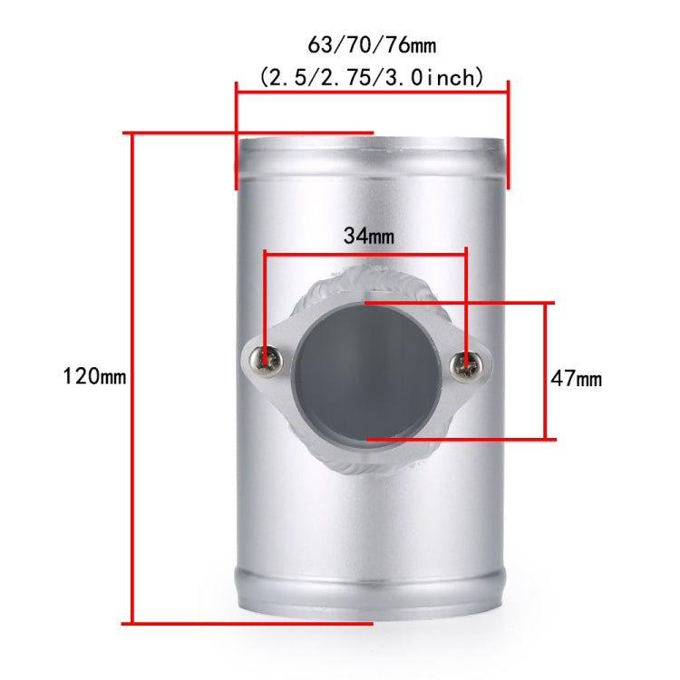63mm XH-UN606 Car Modified Engine Air Flow Meter Flange Intake Sensor Base for Volkswagen / Nissan / Cadillac - Automobiles Sensors by PMC TechLife | Online Shopping South Africa | PMC TechLife | Buy Now Pay Later Mobicred