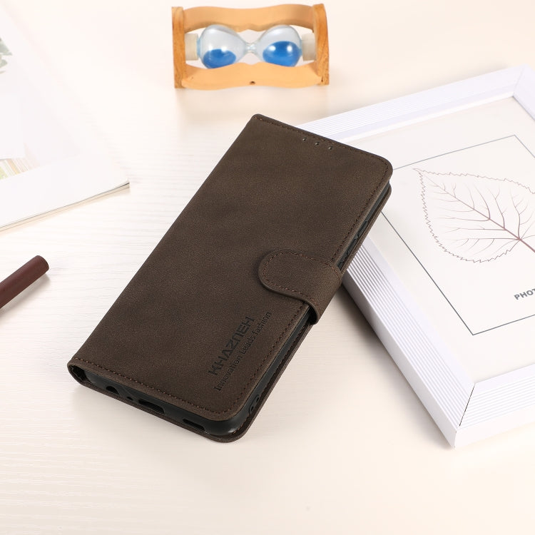 For Xiaomi Redmi K70E / POCO X6 Pro KHAZNEH Matte Texture Leather Phone Case(Brown) - K70E Cases by PMC TechLife | Online Shopping South Africa | PMC TechLife | Buy Now Pay Later Mobicred