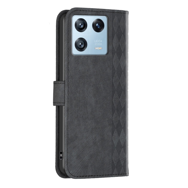 For Xiaomi 13 Pro Plaid Embossed Leather Phone Case(Black) - Xiaomi Cases by PMC TechLife | Online Shopping South Africa | PMC TechLife | Buy Now Pay Later Mobicred