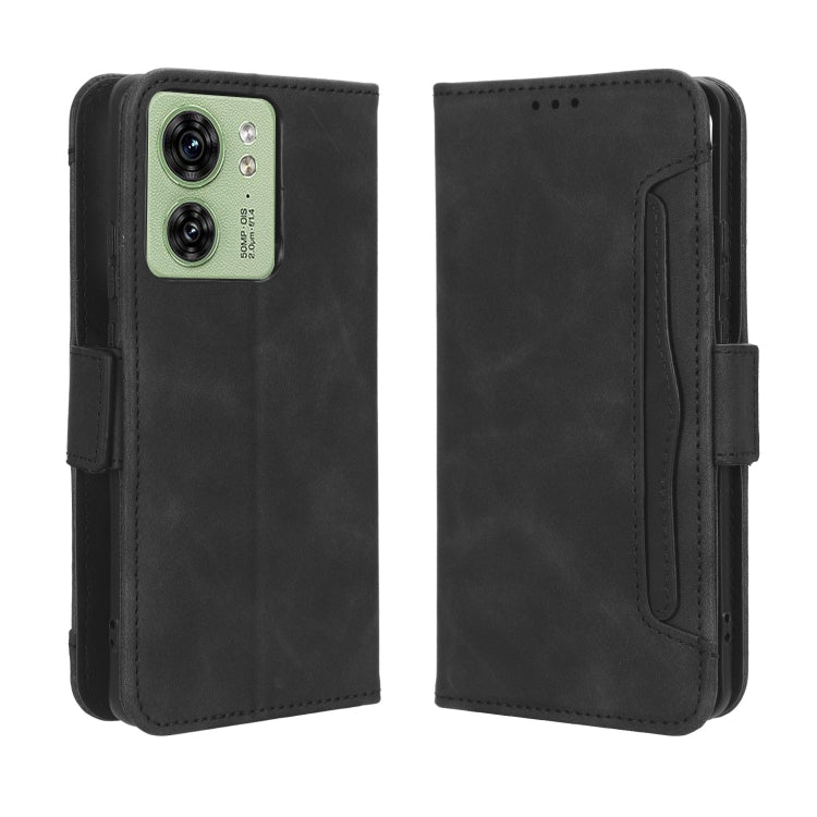 For Motorola Edge 40 Skin Feel Calf Texture Card Slots Leather Phone Case(Black) - Motorola Cases by PMC TechLife | Online Shopping South Africa | PMC TechLife | Buy Now Pay Later Mobicred