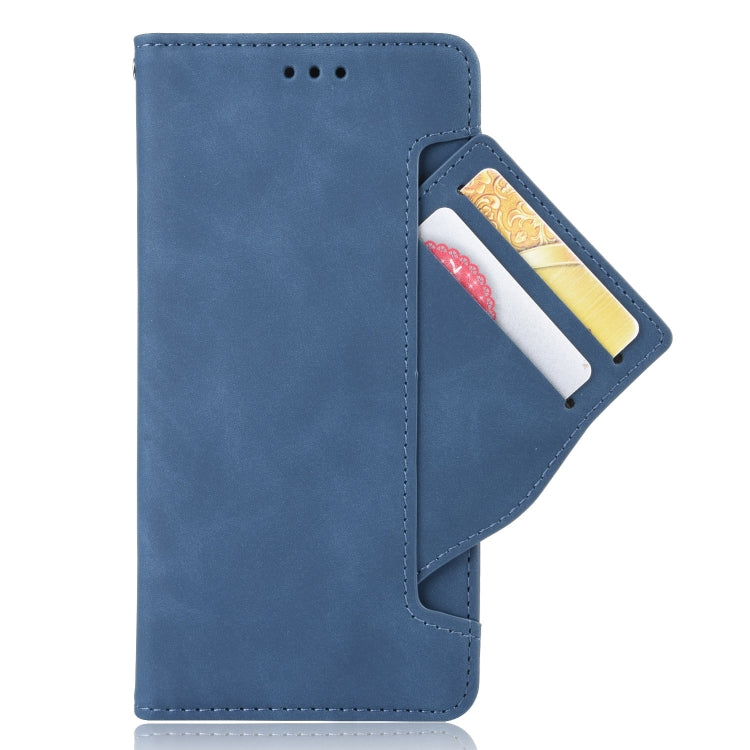 For Motorola Moto G52J 5G Skin Feel Calf Texture Card Slots Leather Phone Case(Blue) - Motorola Cases by PMC Jewellery | Online Shopping South Africa | PMC Jewellery | Buy Now Pay Later Mobicred