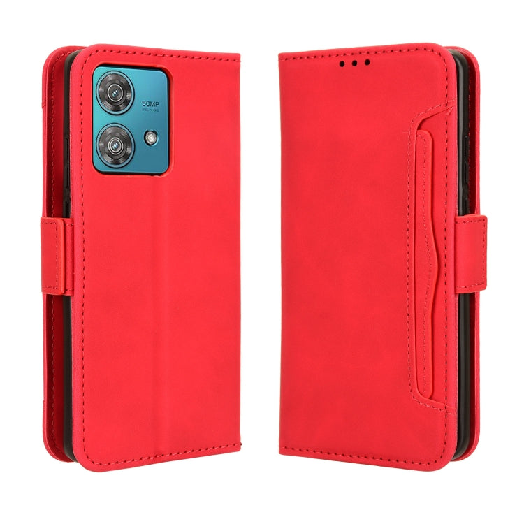 For Motorola Edge 40 Neo 5G Skin Feel Calf Texture Card Slots Leather Phone Case(Red) - Motorola Cases by PMC Jewellery | Online Shopping South Africa | PMC Jewellery | Buy Now Pay Later Mobicred