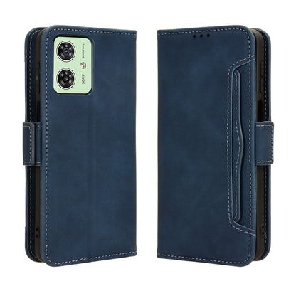 For Motorola Moto G54 5G Skin Feel Calf Texture Card Slots Leather Phone Case(Blue) - Motorola Cases by PMC Jewellery | Online Shopping South Africa | PMC Jewellery | Buy Now Pay Later Mobicred