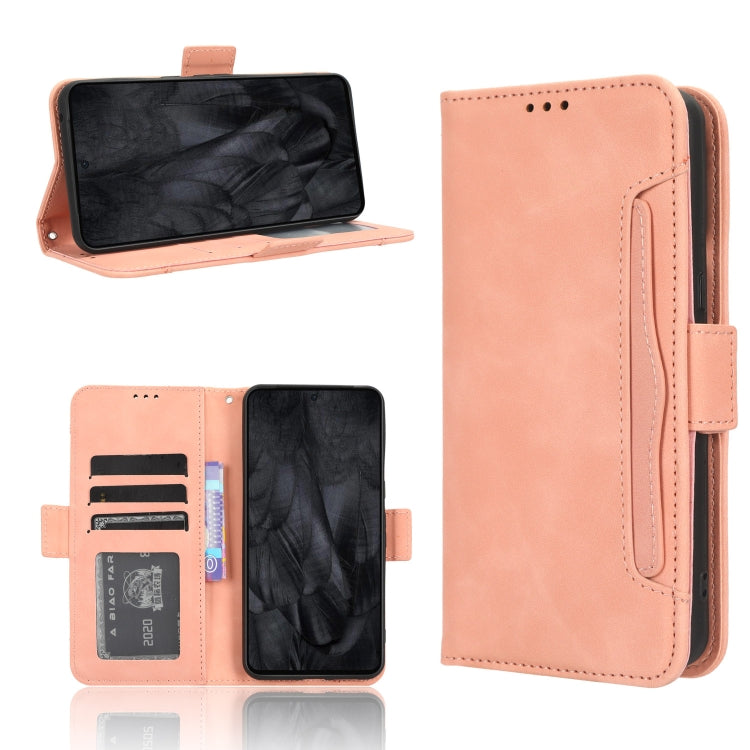 For Google Pixel 8 Pro Skin Feel Calf Texture Card Slots Leather Phone Case(Pink) - Google Cases by PMC TechLife | Online Shopping South Africa | PMC TechLife | Buy Now Pay Later Mobicred