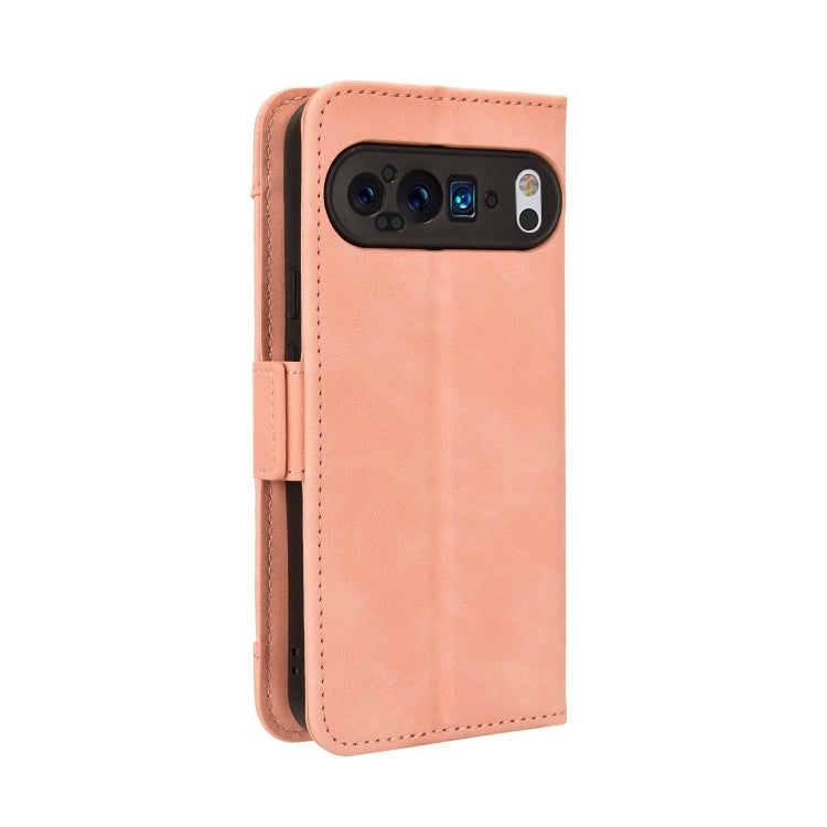 For Google Pixel 9 Pro Skin Feel Calf Texture Card Slots Leather Phone Case(Pink) - Google Cases by PMC TechLife | Online Shopping South Africa | PMC TechLife | Buy Now Pay Later Mobicred