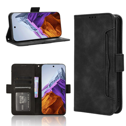 For Google Pixel 9 Skin Feel Calf Texture Card Slots Leather Phone Case(Black) - Google Cases by PMC Jewellery | Online Shopping South Africa | PMC Jewellery | Buy Now Pay Later Mobicred