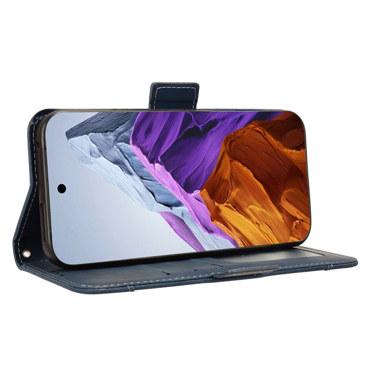 For Google Pixel 9 Skin Feel Calf Texture Card Slots Leather Phone Case(Blue) - Google Cases by PMC TechLife | Online Shopping South Africa | PMC TechLife | Buy Now Pay Later Mobicred