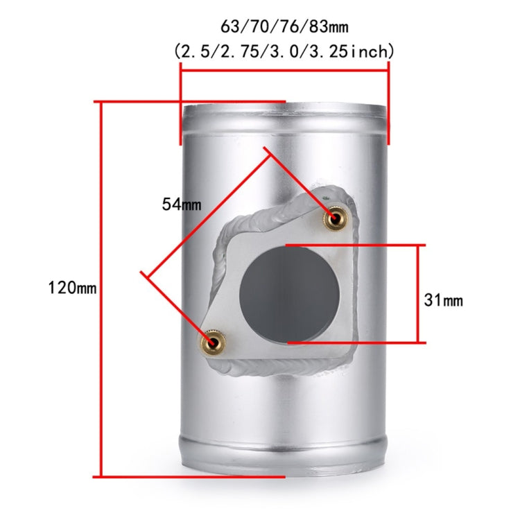 63mm XH-UN602 Car Modified Engine Air Flow Meter Flange Intake Sensor Base for Toyota / Mazda - Air Intake System by PMC TechLife | Online Shopping South Africa | PMC TechLife | Buy Now Pay Later Mobicred