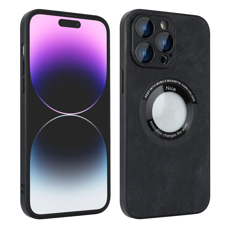 For iPhone 11 Pro Skin Feel Leather MagSafe Magnetic Phone Case(Black) - iPhone 11 Pro Cases by PMC TechLife | Online Shopping South Africa | PMC TechLife