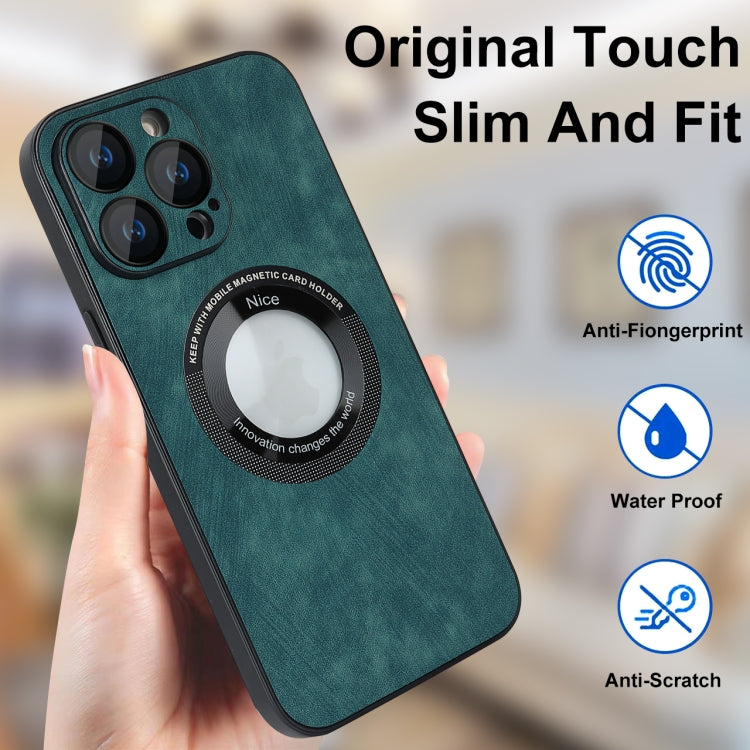 For iPhone 11 Pro Skin Feel Leather MagSafe Magnetic Phone Case(Green) - iPhone 11 Pro Cases by PMC TechLife | Online Shopping South Africa | PMC TechLife