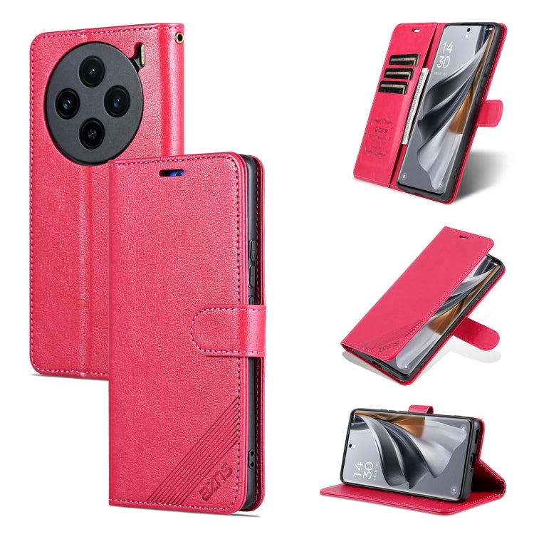 For vivo X100 5G AZNS Sheepskin Texture Flip Leather Phone Case(Red) - vivo Cases by AZNS | Online Shopping South Africa | PMC Jewellery | Buy Now Pay Later Mobicred