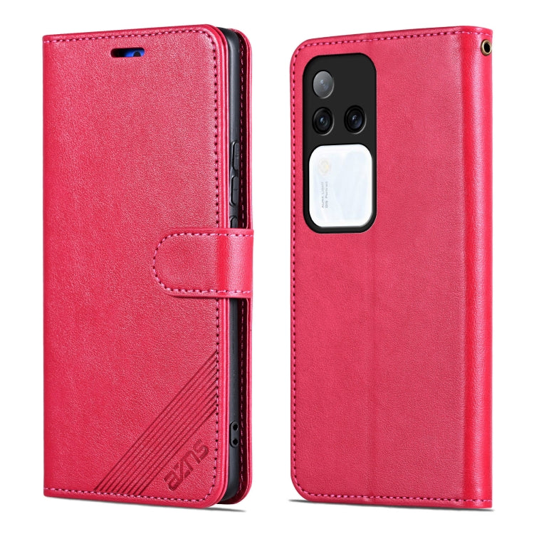 For vivo S18 Pro AZNS Sheepskin Texture Flip Leather Phone Case(Red) - vivo Cases by AZNS | Online Shopping South Africa | PMC TechLife | Buy Now Pay Later Mobicred