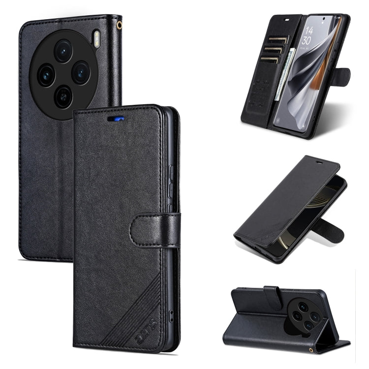 For vivo X100S AZNS Sheepskin Texture Flip Leather Phone Case(Black) - vivo Cases by AZNS | Online Shopping South Africa | PMC TechLife | Buy Now Pay Later Mobicred