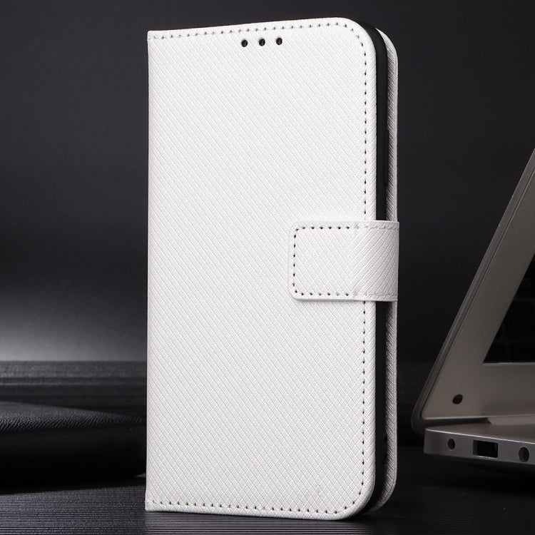 For Asus ROG Phone 8 Diamond Texture Leather Phone Case(White) - ASUS Cases by PMC TechLife | Online Shopping South Africa | PMC TechLife | Buy Now Pay Later Mobicred