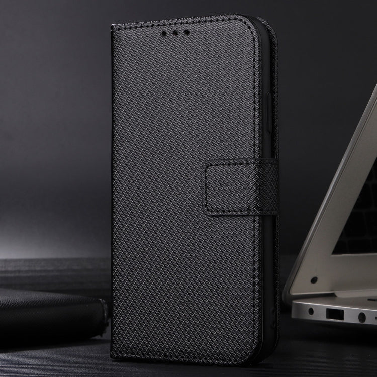 For Huawei nova Y72 4G Diamond Texture Leather Phone Case(Black) - Huawei Cases by PMC TechLife | Online Shopping South Africa | PMC TechLife | Buy Now Pay Later Mobicred