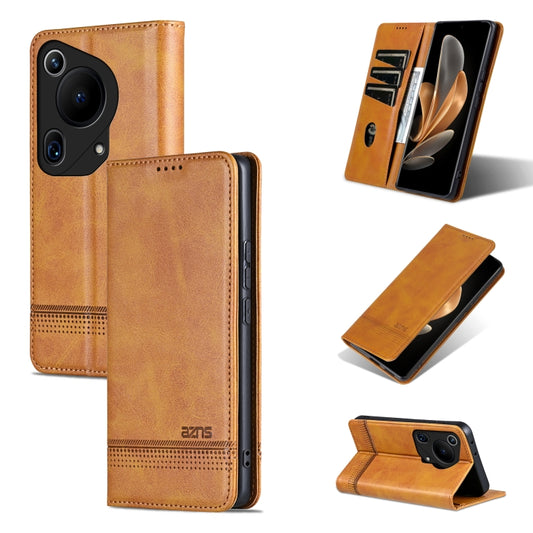 For Huawei Pura 70 Ultra AZNS Magnetic Calf Texture Flip Leather Phone Case(Light Brown) - Huawei Cases by AZNS | Online Shopping South Africa | PMC Jewellery | Buy Now Pay Later Mobicred