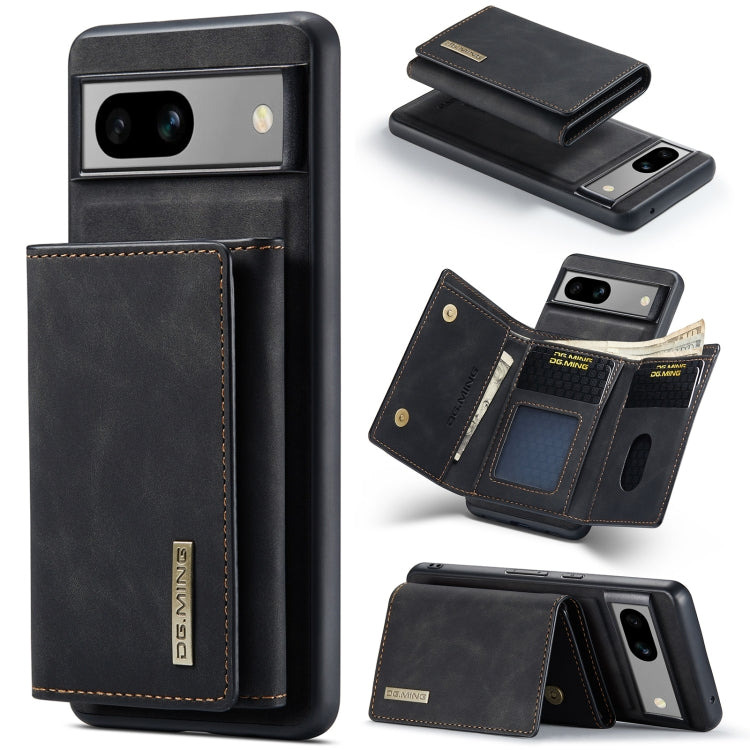For Google Pixel 8A DG.MING M1 Series 3-Fold Multi Card Wallet + Magnetic Phone Case(Black) - Google Cases by DG.MING | Online Shopping South Africa | PMC TechLife | Buy Now Pay Later Mobicred