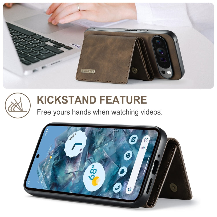 For Google Pixel 9 Pro XL DG.MING M1 Series 3-Fold Multi Card Wallet + Magnetic Phone Case(Coffee) - free shipping - PMC Jewellery - Order now!