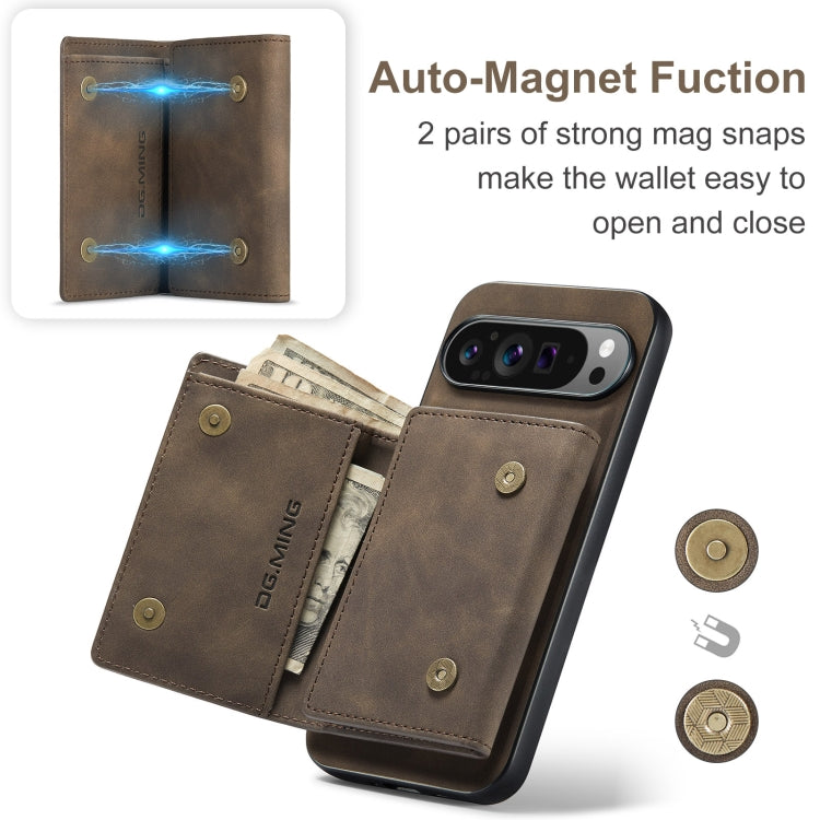 For Google Pixel 9 Pro XL DG.MING M1 Series 3-Fold Multi Card Wallet + Magnetic Phone Case(Coffee) - free shipping - PMC Jewellery - Order now!