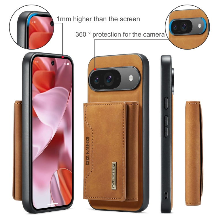For Google Pixel 9 / 9 Pro DG.MING M2 Series 3-Fold Multi Card Bag + Magnetic Phone Case(Brown) - free shipping - PMC Jewellery - Order now!