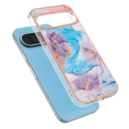 For Google Pixel 9 / 9 Pro Electroplating IMD TPU Phone Case(Blue Marble) - Google Cases by PMC Jewellery | Online Shopping South Africa | PMC Jewellery | Buy Now Pay Later Mobicred