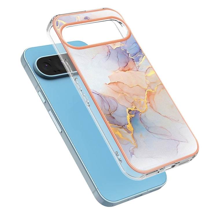 For Google Pixel 9 Pro XL Electroplating IMD TPU Phone Case(White Marble) - Google Cases by PMC TechLife | Online Shopping South Africa | PMC TechLife | Buy Now Pay Later Mobicred