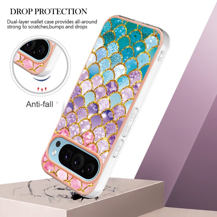 For Google Pixel 9 Pro XL Electroplating IMD TPU Phone Case(Colorful Scales) - Google Cases by PMC TechLife | Online Shopping South Africa | PMC TechLife | Buy Now Pay Later Mobicred