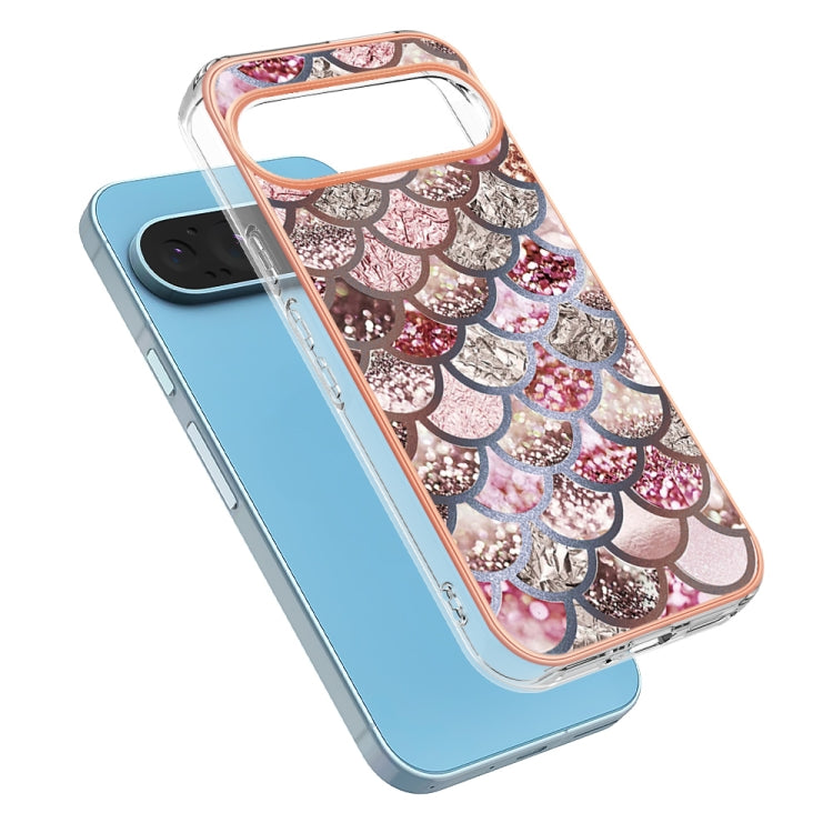 For Google Pixel 9 Pro XL Electroplating IMD TPU Phone Case(Pink Scales) - Google Cases by PMC TechLife | Online Shopping South Africa | PMC TechLife | Buy Now Pay Later Mobicred