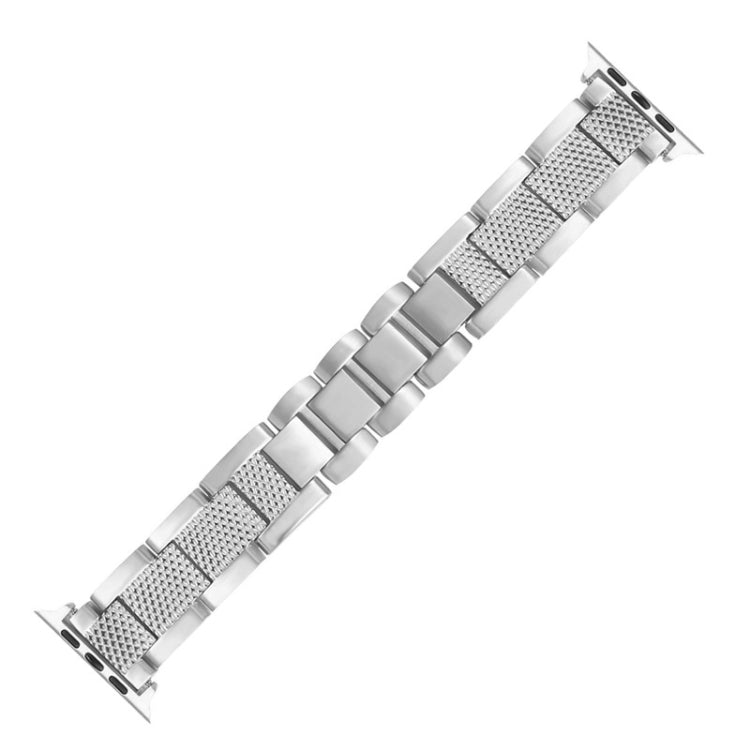 Plaid Metal Watch Band For Apple Watch Series 10 46mm(Silver) - free shipping - PMC TechLife - Order now!