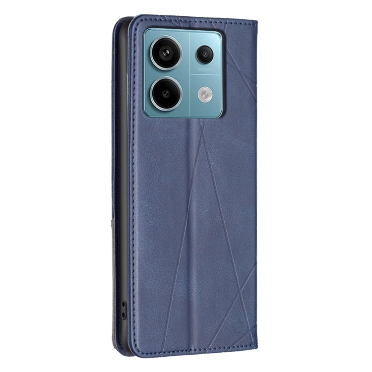 For Xiaomi Redmi Note 13 Pro 5G Rhombus Texture Magnetic Leather Phone Case(Blue) - Xiaomi Cases by PMC TechLife | Online Shopping South Africa | PMC TechLife | Buy Now Pay Later Mobicred