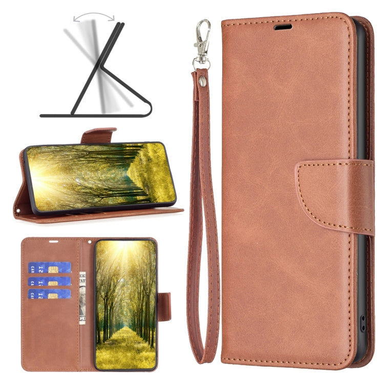 For Google Pixel 8 Lambskin Texture Pure Color Flip Leather Phone Case(Brown) - Google Cases by PMC TechLife | Online Shopping South Africa | PMC TechLife | Buy Now Pay Later Mobicred