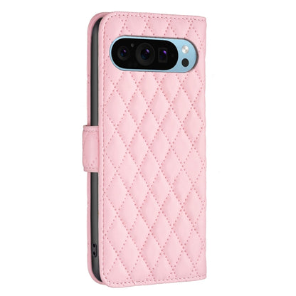 For Google Pixel 9 Diamond Lattice Wallet Leather Flip Phone Case(Pink) - Google Cases by PMC Jewellery | Online Shopping South Africa | PMC Jewellery | Buy Now Pay Later Mobicred