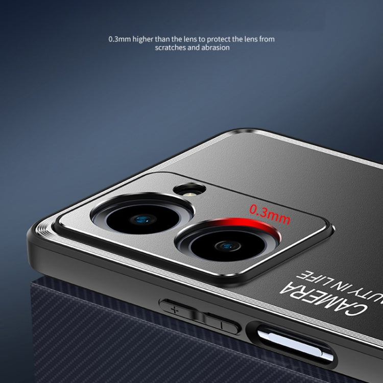 For vivo iQOO Z7 Frosted Metal Phone Case(Black) - vivo Cases by PMC TechLife | Online Shopping South Africa | PMC TechLife | Buy Now Pay Later Mobicred