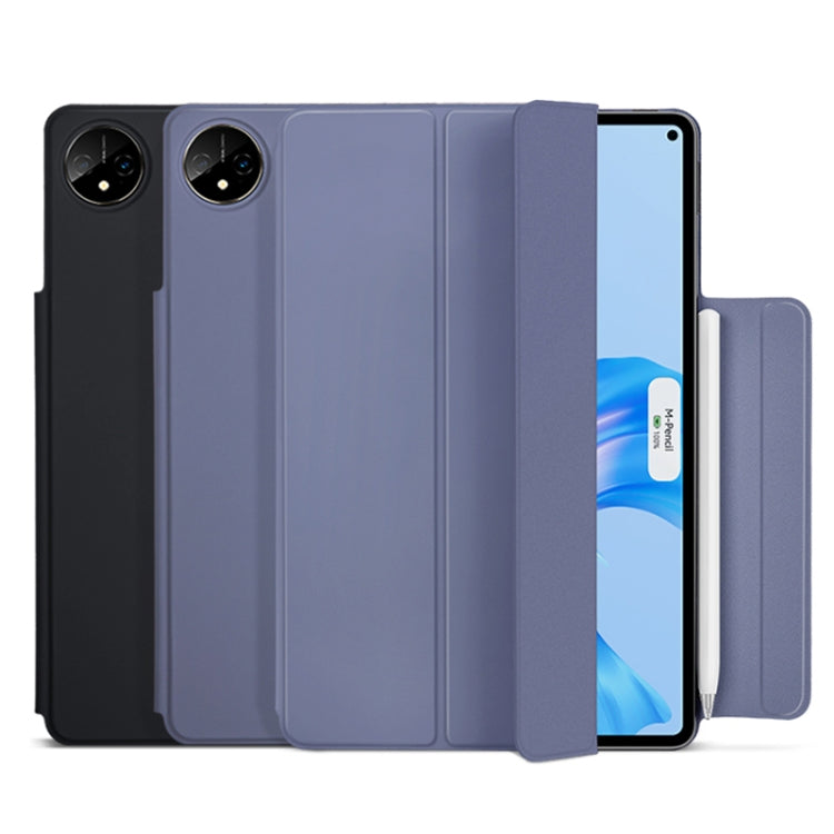 For Huawei Matepad 11 2021 3-fold Double-sided Clip Buckle Magnetic Smart Tablet Case(Lavender) - Huawei by PMC TechLife | Online Shopping South Africa | PMC TechLife | Buy Now Pay Later Mobicred