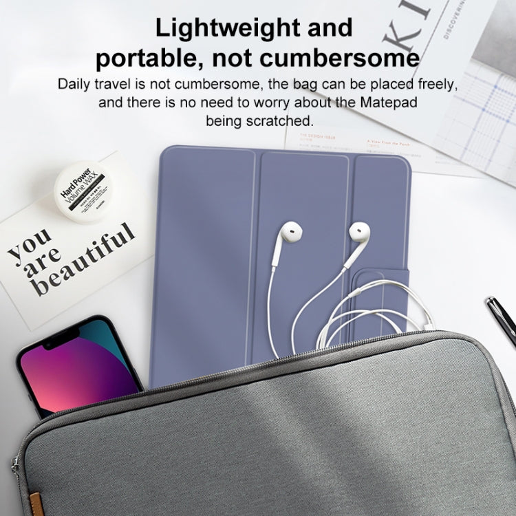 For Huawei Matepad 11 2021 3-fold Double-sided Clip Buckle Magnetic Smart Tablet Case(Black) - Huawei by PMC TechLife | Online Shopping South Africa | PMC TechLife | Buy Now Pay Later Mobicred