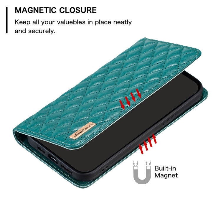 For Xiaomi Redmi K70 / K70 Pro Diamond Lattice Magnetic Leather Flip Phone Case(Green) - K70 Pro Cases by PMC Jewellery | Online Shopping South Africa | PMC Jewellery | Buy Now Pay Later Mobicred