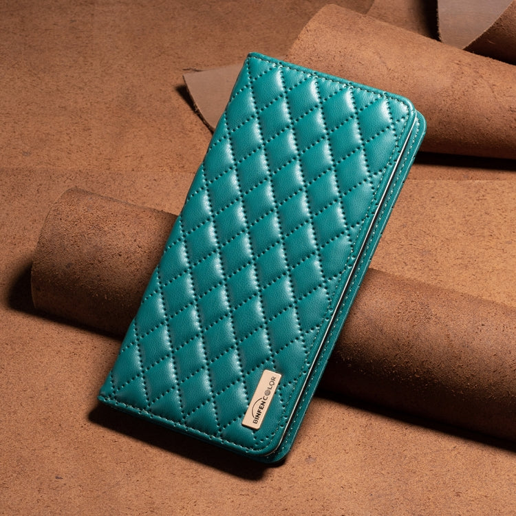 For Xiaomi Redmi K70E Diamond Lattice Magnetic Leather Flip Phone Case(Green) - K70E Cases by PMC TechLife | Online Shopping South Africa | PMC TechLife
