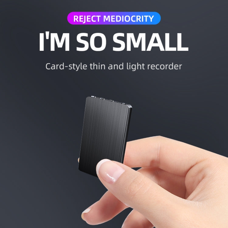 JNN M2 Ultra-thin HD Noise Reduction Intelligent Control Voice Voice Recorder, Capacity:64GB(Black) - free shipping - PMC Jewellery - Order now!