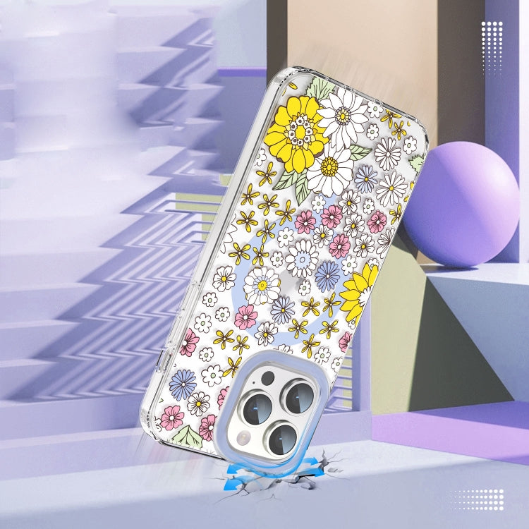 For iPhone 14 Pro MagSafe Magnetic TPU Phone Case(Little Flower) - iPhone 14 Pro Cases by PMC TechLife | Online Shopping South Africa | PMC TechLife