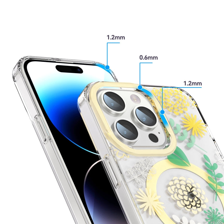 For iPhone 13 MagSafe Magnetic TPU Phone Case(Yellow Chrysanthemum) - iPhone 13 Cases by PMC TechLife | Online Shopping South Africa | PMC TechLife