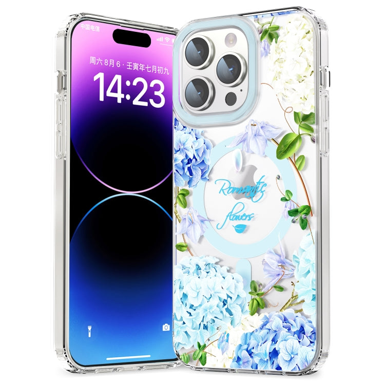 For iPhone 15 Pro MagSafe Magnetic TPU Phone Case(Small Floral) - iPhone 15 Pro Cases by PMC TechLife | Online Shopping South Africa | PMC TechLife